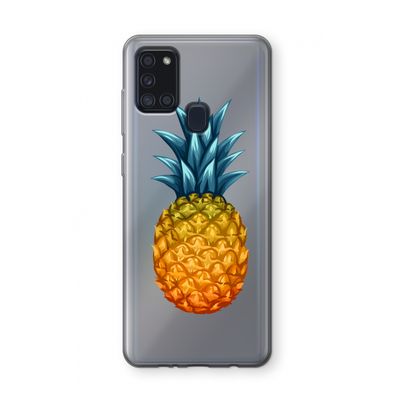 Grote ananas: Samsung Galaxy A21s Transparant Hoesje