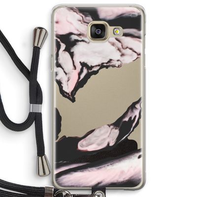 Roze stroom: Samsung Galaxy A5 (2016) Transparant Hoesje met koord