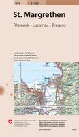 Wandelkaart - Topografische kaart 1076 St. Margrethen | Swisstopo - thumbnail