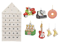 Sareva Adventskalender - met 6 kerstballen - Huis - Wit