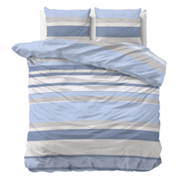 Dekbedovertrek Day Blauw Strepen 140x200 Cm Anti Allergie & Anti Huisstofmijt Sleeptime Classy - Dekbed-Discounter.nl