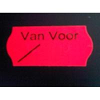Etiket 2612 fl.rood perm VAN VOOR 54.000