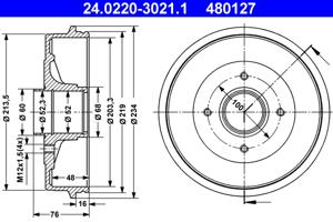 ATE Remtrommel 24.0220-3021.1