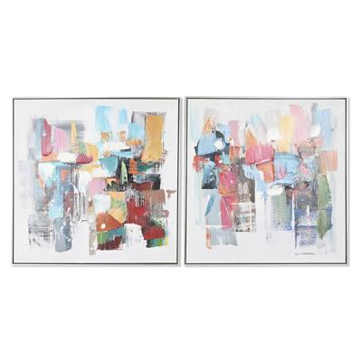 Schilderij Home ESPRIT Abstract Modern 82 x 4,5 x 82 cm (2 Stuks)