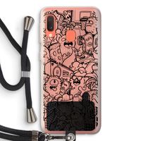 Vexx Black City : Samsung Galaxy A20e Transparant Hoesje met koord