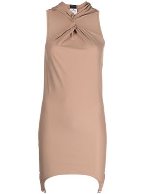 Courrèges robe courte à bretelles - Tons neutres