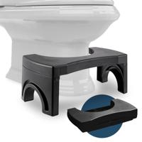 WC Krukje - Zwart - WC Opstapje Inklapbaar Volwassen en Kinderen – Potty Training – Toiletkrukje Juiste houding - thumbnail