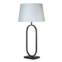 Searchlight TafellampModish zwart met witte kap - EU94101WH