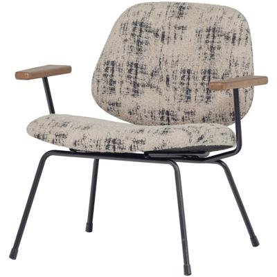 WOOOD Fauteuil 'Aure' Chenille, kleur Beige/Zwart