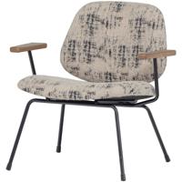 WOOOD Fauteuil 'Aure' Chenille, kleur Beige/Zwart