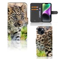 iPhone 15 | Telefoonhoesje | Met pasjeshouder | Baby Luipaard