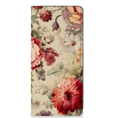 Smart Cover voor OPPO A58 4G Bloemen Smart Cover voor OPPO A58 4G Bloemen