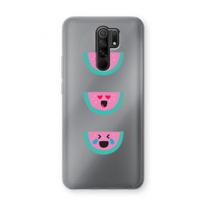 Smiley watermeloen: Xiaomi Redmi 9 Transparant Hoesje
