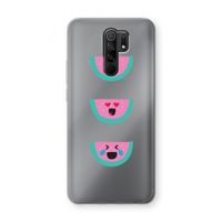 Smiley watermeloen: Xiaomi Redmi 9 Transparant Hoesje