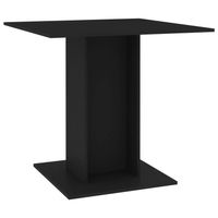 The Living Store Eetkamertafel - zwart - spaanplaat - 80 x 80 x 75 cm - stabiel en duurzaam - thumbnail