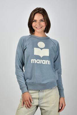 Marant Etoile trui Millyny SW0160FA-C3M07E slate blue/ecru