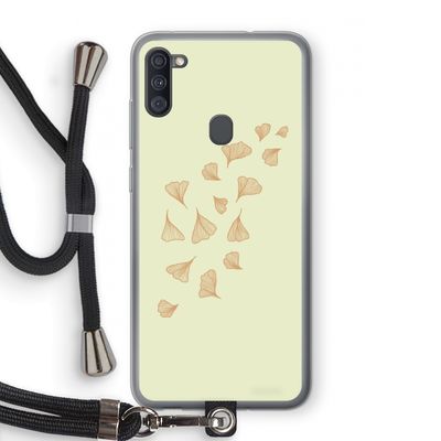 Falling Leaves: Samsung Galaxy A11 Transparant Hoesje met koord