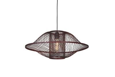 GOOD&MOJO Hanglamp 'Maui' Bamboe, 70cm, kleur Burgundy