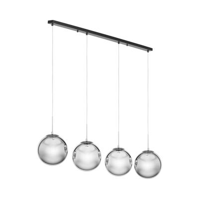 Hanglamp - 4 lampen - rookglas