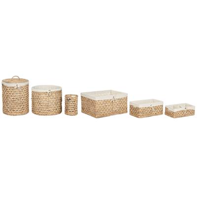 Decoratieve Doos Home ESPRIT Natuurlijk Waterhyacint Tropisch