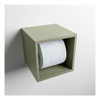 Mondiaz EASY Toiletrolhouder solid surface in- en opbouw 16x16 cm kleur Army
