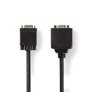 Nedis VGA-Kabel | VGA Male | 2x VGA Female | 1280x768 | 0.2 m | 1 stuks - CCGP59120BK02 CCGP59120BK02