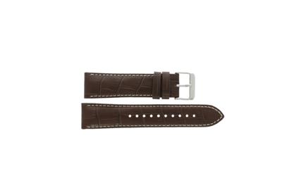 Horlogeband Seiko 5M82-0AY0 / SKA749P1 / L07N01CJ0 Croco leder Bruin 22mm