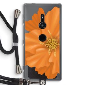 Orange Ellila flower: Sony Xperia XZ2 Transparant Hoesje met koord