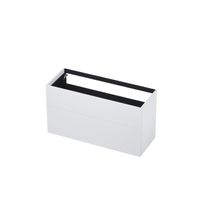 INK P2O Wastafelonderkast - 120x45x65cm - 2 lades - push 2 open - rechte opdekfronten MDF lak wit mat 1259205