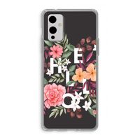Hello in flowers: OnePlus 9 Transparant Hoesje