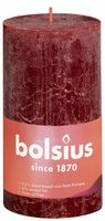 Bolsius shine rustiekkaars 130/68 velvet red