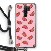 Watermeloen: Xiaomi Redmi 9 Transparant Hoesje met koord