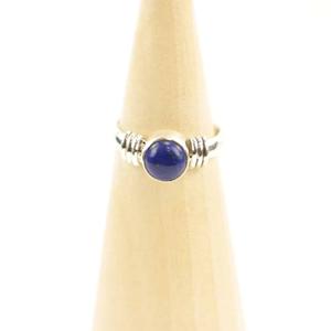 Zilveren Dakini Ring met Lapis Lazulli, Handgesmeed in Nepal