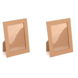 2x Blanco diy fotolijstjes 16,5 cm