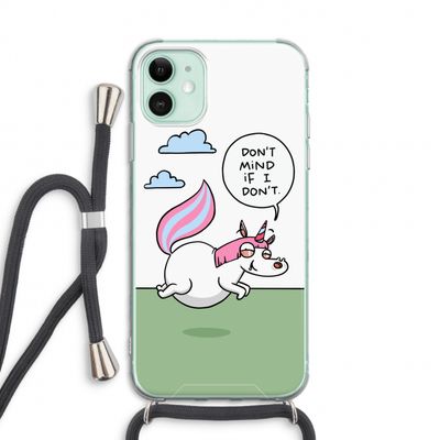 Unicorn: iPhone 11 Transparant Hoesje met koord