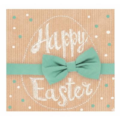 Paas thema servetten - 20x - Happy Easter print - 33 x 33 cm - Pasen - feestservetten - Paasontbijt