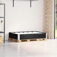VidaXL Palletopzetrand 120x80 cm massief grenenhout zwart