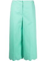 Moschino pantalon court à taille haute - Vert