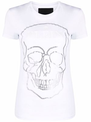 Philipp Plein t-shirt à ornements en cristal - Blanc