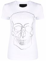 Philipp Plein t-shirt à ornements en cristal - Blanc