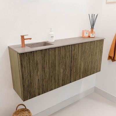Toiletmeubel Mondiaz Joya Dlux | 100 cm | Meubelkleur Dusk | Faye wastafel Saba Wasbak Links | 1 kraangat