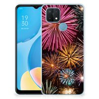 OPPO A15 Silicone Back Cover Vuurwerk - thumbnail