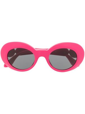 Versace Kids lunettes de soleil à monture ovale - Rose