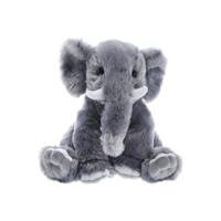 Cepewa Pluche olifanten dieren knuffel - grijs - 25 cm - Knuffeldieren - Olifanten knuffels