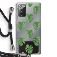 Monstera leaves: Samsung Galaxy Note 20 / Note 20 5G Transparant Hoesje met koord