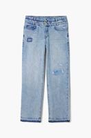 Broek met dubbele tailleband - BLUE - 32