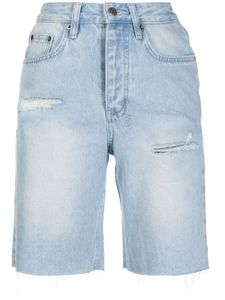 Ksubi short en jean à effet usé - Bleu