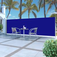 VidaXL Windscherm uittrekbaar 160x500 cm blauw - thumbnail