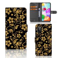 Samsung Galaxy A41 Hoesje Gouden Bloemen Samsung Galaxy A41 Hoesje Gouden Bloemen