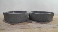 Wastafels riviersteen set RL250331AB, 52x43x15 cm